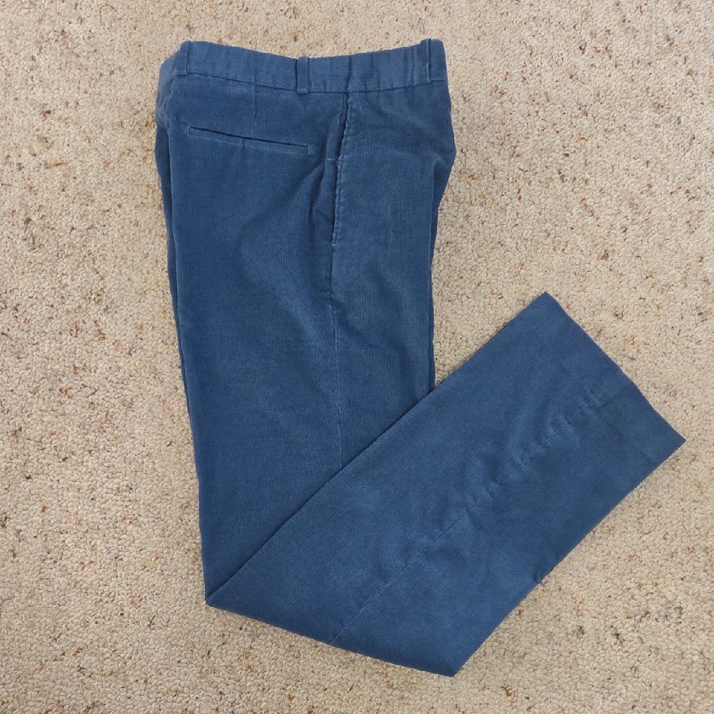 Farah Men's Blue Corduroy Pants Straight Leg Waist 31 Inseam 32